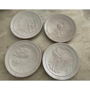 1988-1991  FRANKOMA Janiece Frank -collectors terracotta pottery plate set